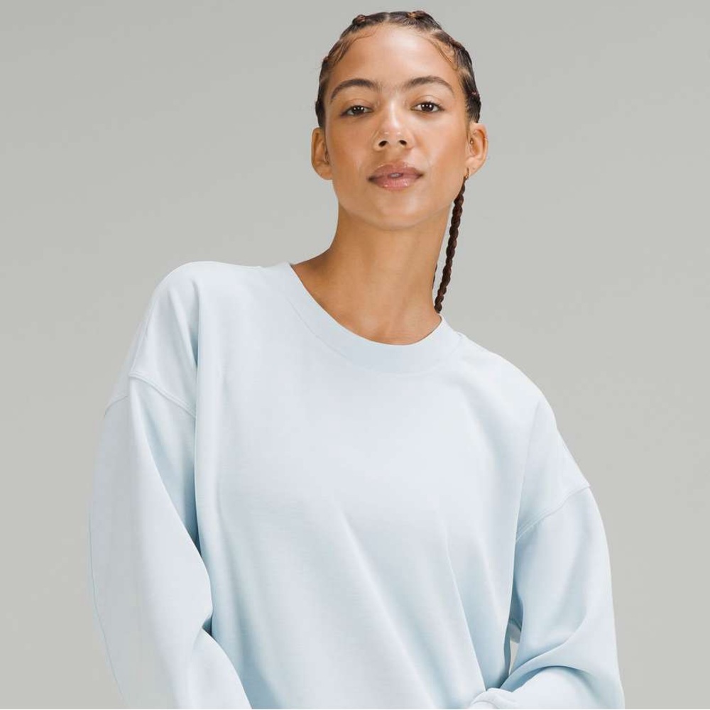 Lululemon Softstreme Perfectly Oversized Cropped Powder Blue - Picture 2 of 12